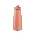 One Green Bottle - Bright Coral Stainless Steel 350ml