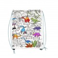 Eat Sleep Doodle's Dinosaur Colour in backpack