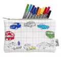 Eat Sleep Doodle's Working wheels Colour in Pencil case