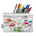 Eat Sleep Doodle's Working wheels Colour in Pencil case