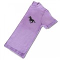 Organic Baby Running Horse T Shirt - Black Embroidery