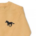 Kids Running Horse Jumper - Black Embroidery