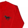 Kids Running Horse Jumper - Black Embroidery
