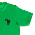 Organic Kids Standing Horse T Shirt - Black Embroidery