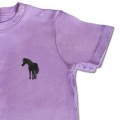 Organic Baby Standing Horse T Shirt - Black Embroidery