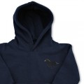 Organic Kids Running Horse Hoodie - Black Embroidery