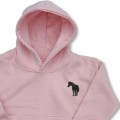 Organic Kids Standing Horse Hoodie - Black Embroidery