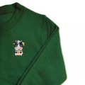 Boys Cow Jumper - Blue Embroidery