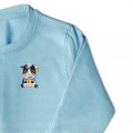 Boys Cow Jumper - Blue Embroidery