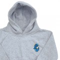 Organic Kids Dinosaur Hoodie - Blue Embroidery