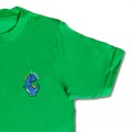 Organic Kids Dinosaur T Shirt - Blue Embroidery