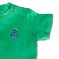 Baby Boys Dinosaur T-Shirt - Blue Embroidery