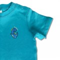 Baby Boys Dinosaur T-Shirt - Blue Embroidery