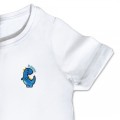 Baby Boys Dinosaur T-Shirt - Blue Embroidery