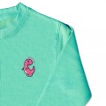 Girls Dinosaur Jumper - Bright Pink Embroidery