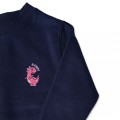 Girls Dinosaur Jumper - Bright Pink Embroidery