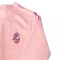 Girls Dinosaur Jumper - Bright Pink Embroidery