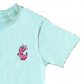 Organic Kids Dinosaur T Shirt - Bright Pink Embroidery