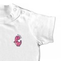 Baby Girls Dinosaur T-Shirt - Pink Embroidery