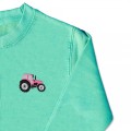 Girls Tractor Jumper - Pink Embroidery