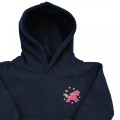 Organic Kids Unicorn Hoodie - Bright Pink Embroidery