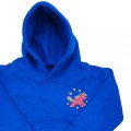 Organic Kids Unicorn Hoodie - Bright Pink Embroidery