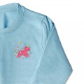 Girls Unicorn Jumper - Bright Pink Embroidery