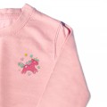 Girls Unicorn Jumper - Bright Pink Embroidery