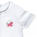 Organic Kids Unicorn T Shirt - Bright Pink Embroidery