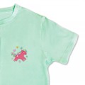 Organic Kids Unicorn T Shirt - Bright Pink Embroidery