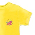 Organic Kids Unicorn T Shirt - Bright Pink Embroidery