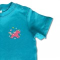 Baby Girls Unicorn T Shirt - Bright Pink Embroidery