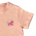 Baby Girls Unicorn T Shirt - Bright Pink Embroidery