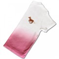 Organic Baby Running Horse T Shirt - Brown Embroidery