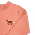 Kids Running Horse Jumper - Brown Embroidery