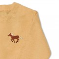 Kids Running Horse Jumper - Brown Embroidery