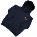 Organic Kids Running Horse Hoodie - Brown Embroidery