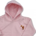 Organic Kids Standing Horse Hoodie - Brown Embroidery