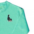 Crouching Border Collie Jumper - Black Embroidery