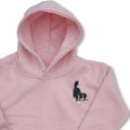 Organic Kids Playful Collie Dog Hoodie - Black Embroidery