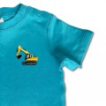 Baby Boys Digger T Shirt - Yellow Embroidery