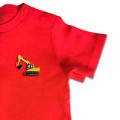 Baby Boys Digger T Shirt - Yellow Embroidery