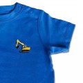Baby Boys Digger T Shirt - Yellow Embroidery