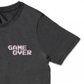 Organic Kids Gaming T Shirt - 'GAME OVER' Embroidery