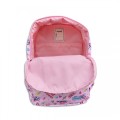 Girls Pink Backpack - 'Girl Power' print