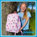 Girls Pink Backpack - 'Girl Power' print