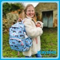 Girls Blue Tractor Backpack