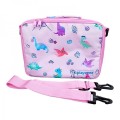 Girls Dinosaur Lunch Box - blush pink