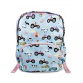 Blue Tractor Backpack School Set