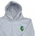 Organic Kids Dinosaur Hoodie - Green Embroidery
